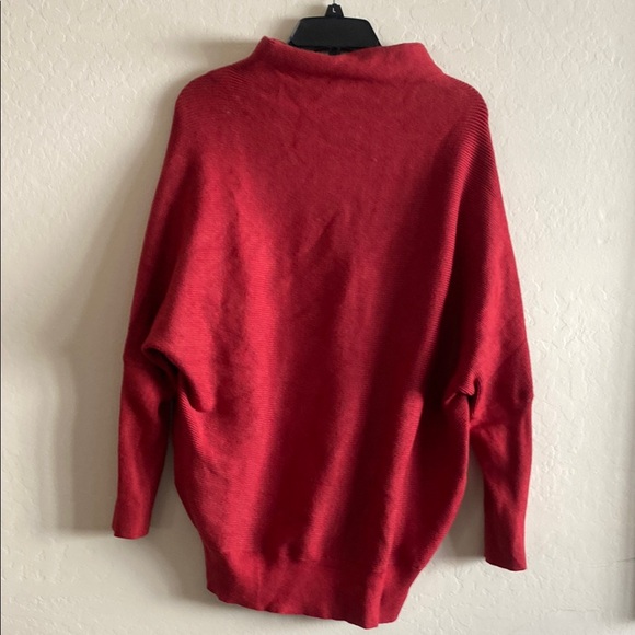 Zenana Outfitters Sweaters - Zenana Outfitters Red Cowl Turtleneck Sweater